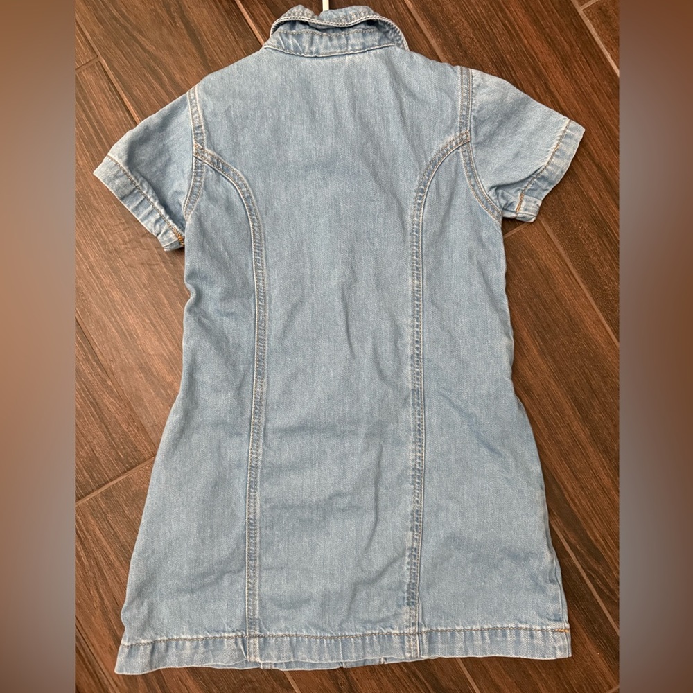 🪼Cat & Jack Light Blue Denim Button-Front Kids Dress - Picture 4 of 4